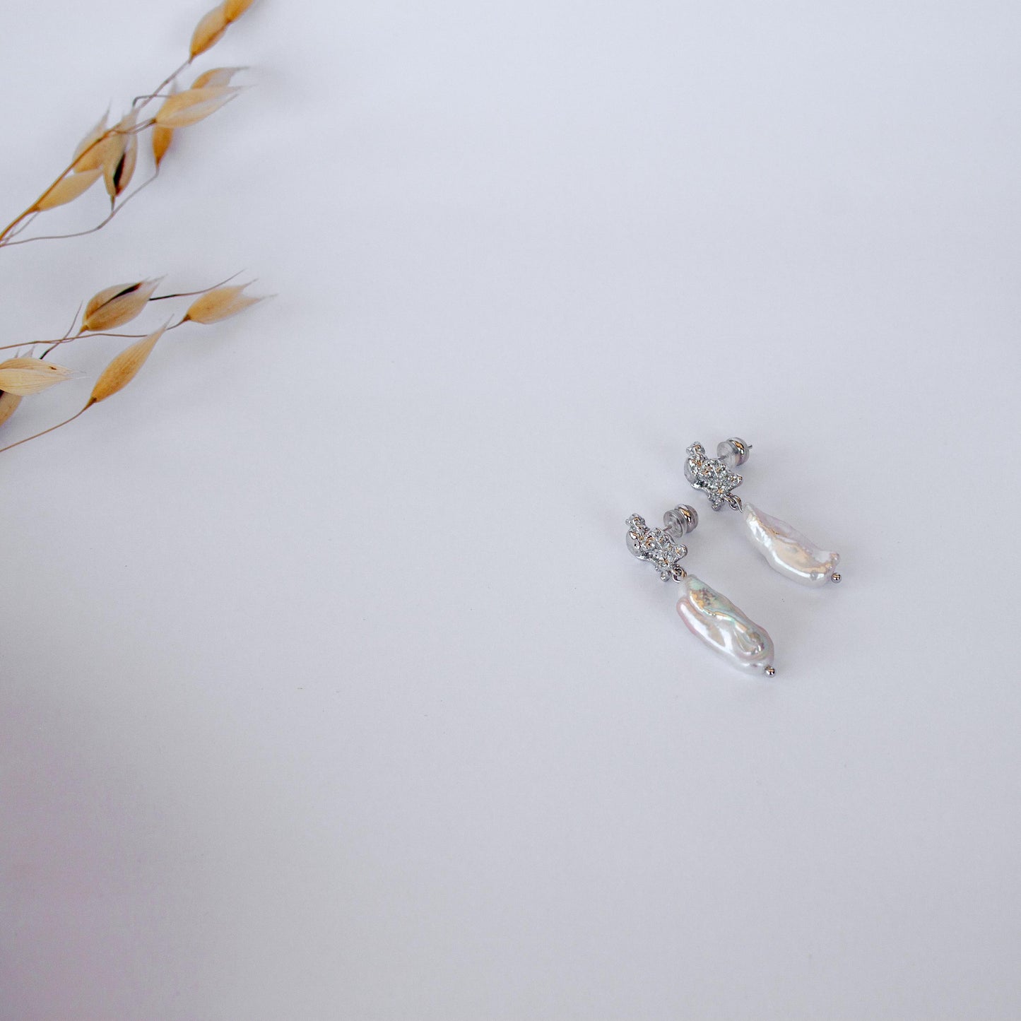 Biwa Baroque Pearl Earrings – Long Freshwater Drop Earrings