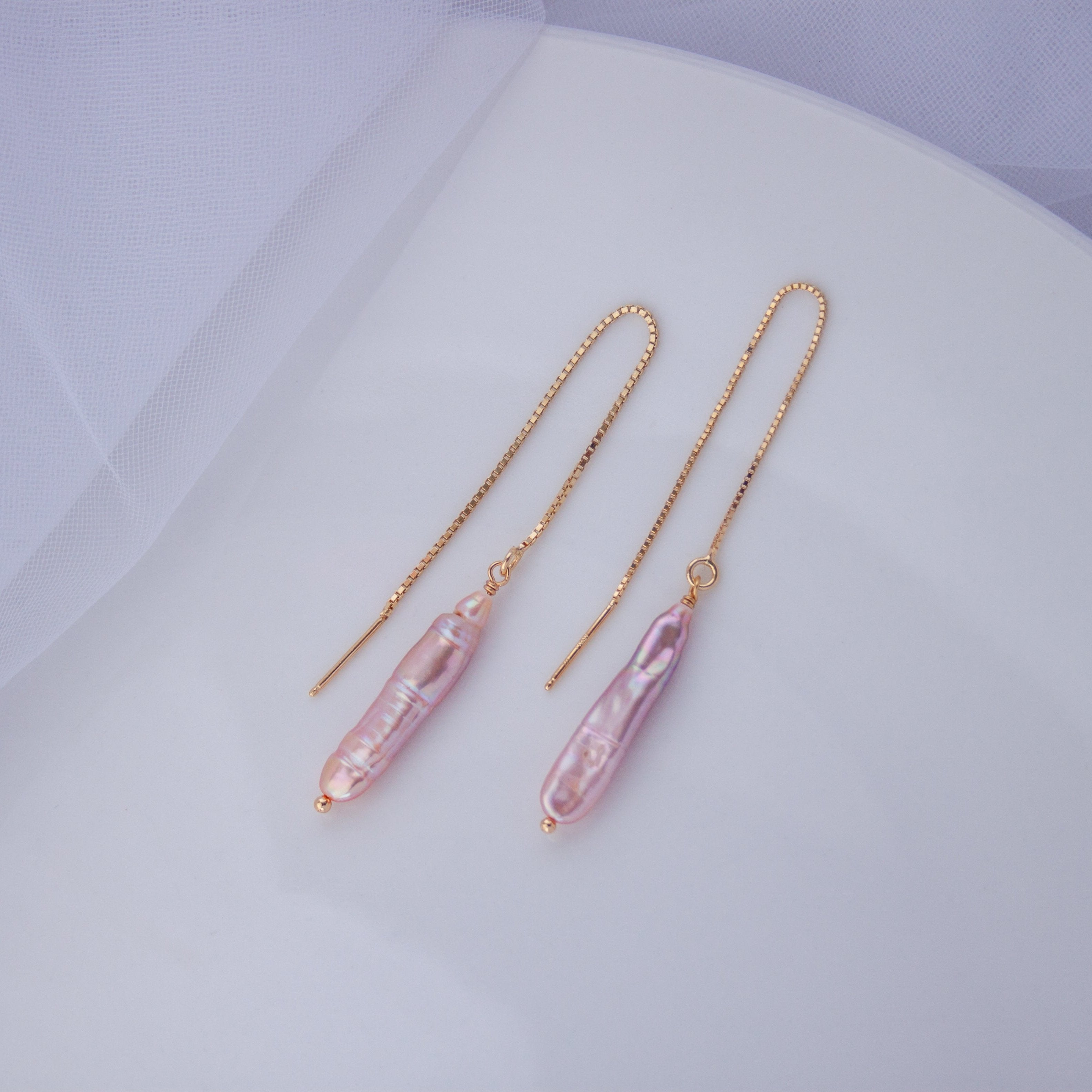 Valero Pearls Set 3 Orecchini A Perno In Argento 925 Rodiati Con Perle D'acqua Dolce Champagne E Arancione 6-7 Mm
