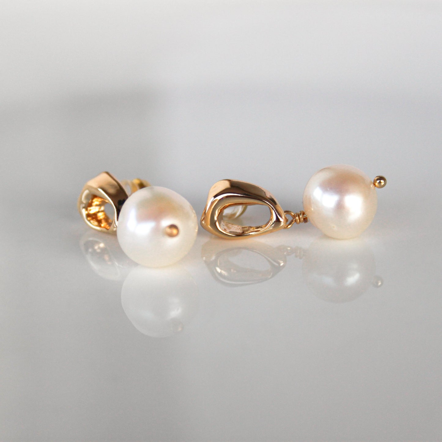 Natural Freshwater Pearl Drop Earrings – Elegant Bridal Jewelry, Bridesmaid Gift, Timeless Wedding Earrings